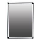 Rounded silver snap frame