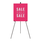 The folding easel is available with an A1 or A2 custom printed sign
