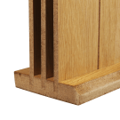 Tiered Wooden Menu Holders close up