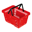Red Plastic Shopping Baskets UK