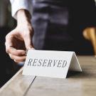 Reserved signs are ideal for table reservations in cafes and restaurants