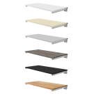Slatwall Shelving with Brackets in a variety of colours