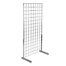 Single Sided Freestanding Gridwall Display Kit in Chrome