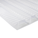 Shingle trays, aka a plastic ribbed shelf liner for retail shelf displays