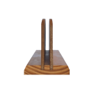 Single Tier Wooden Menu Holder side profile