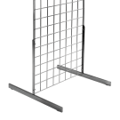 T shaped gridwall legs as side support for freestanding gridwall panels
