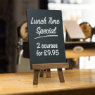 Our table easel with chalkboard in a convenient, high-value set of 5