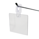 Flexible clothes rail sign holder will also suit merchandising hooks