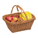 Wicker carry basket with handles