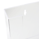 Leaflet dispenser with keyholes for wall mounting