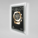 Wall mounted LED panel integrated into the poster frame