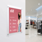 An acrylic poster frame is ideal for wayfinding signage