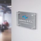 Acrylic plaque with printing available for custom plaques