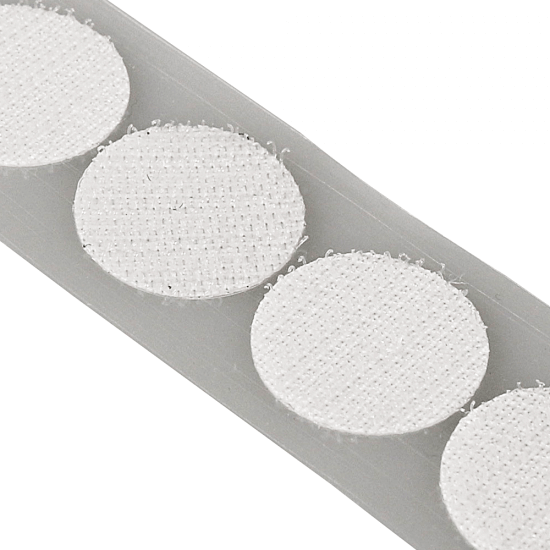 VELCRO Brand 22mm White Stick On Hook and Loop Dots - 40 Pack