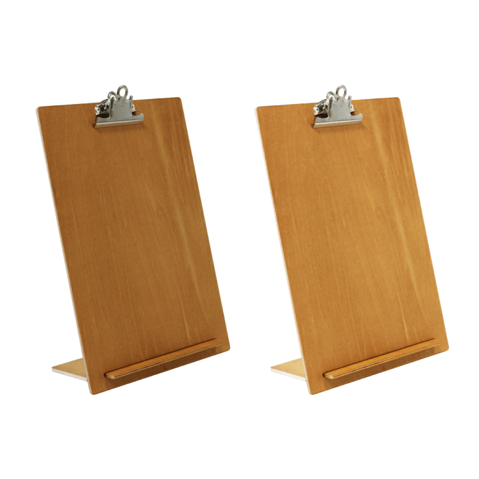 Wooden Menu Holder with Metal Clip | Sign Holders