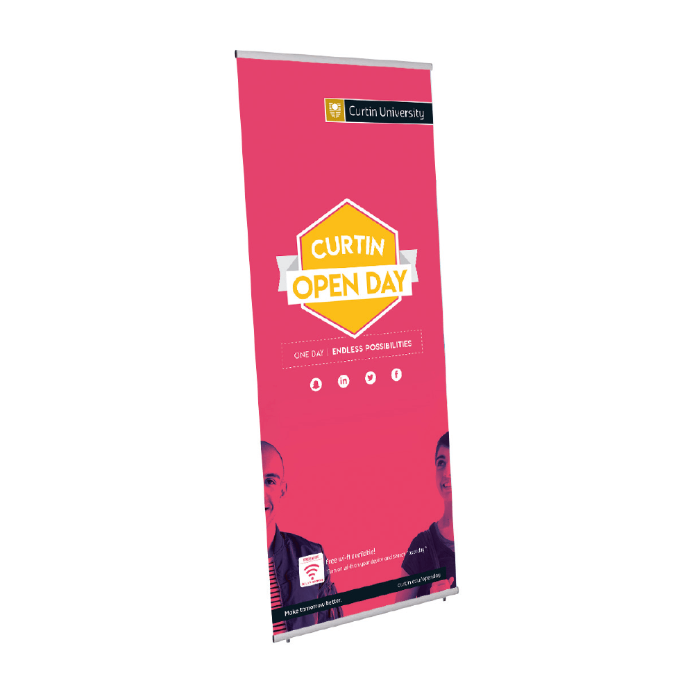 Quick Banner Stand | Single Sided Pop Up Standing Banner