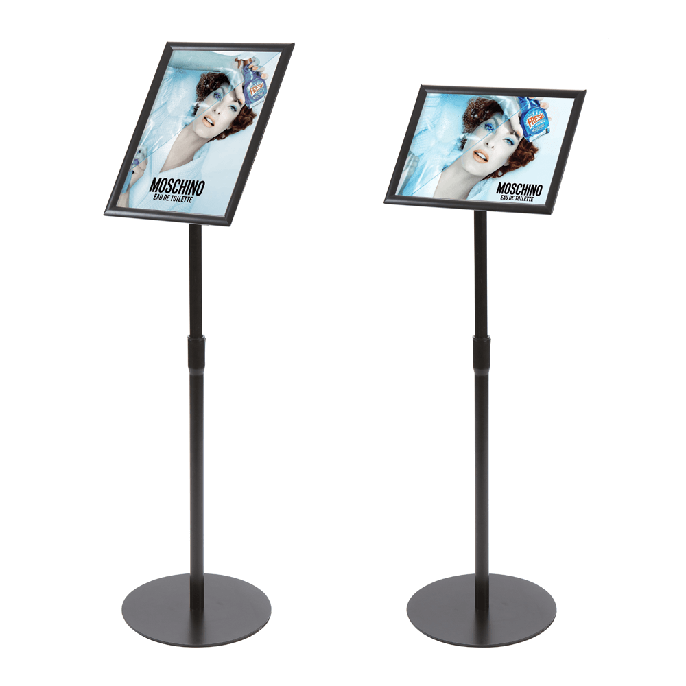 Adjustable Black Floor Standing Snap Frame