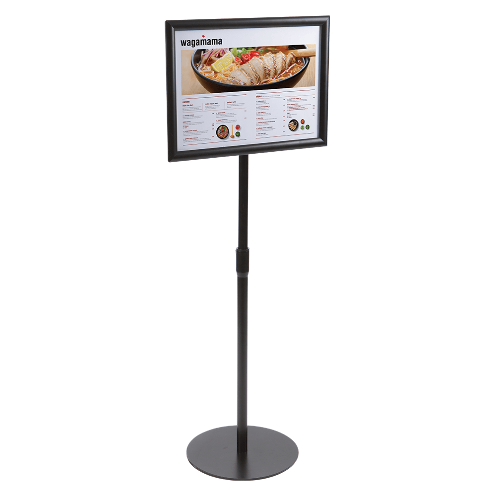 Adjustable Black Floor Standing Snap Frame