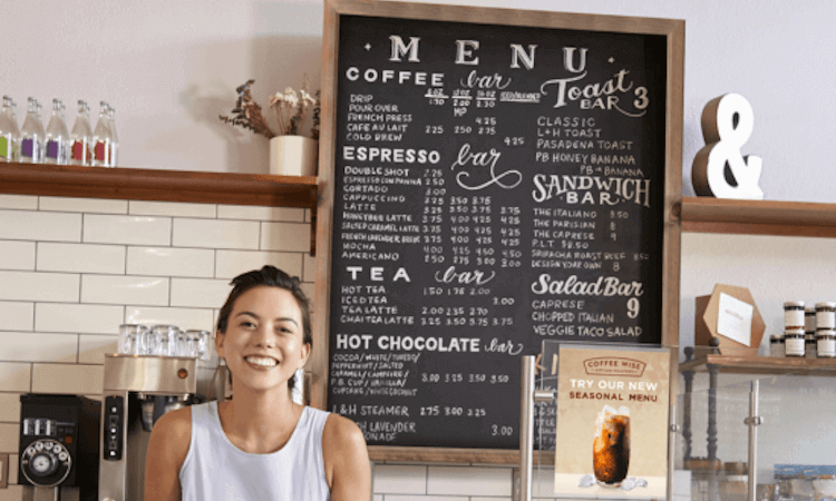 Cafe displays