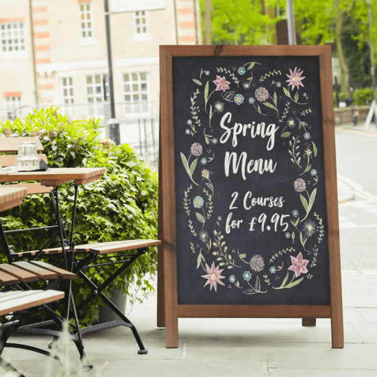 Wooden Chalk A Board