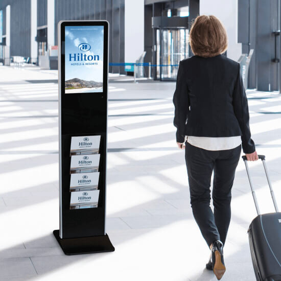 Digital sign brochure holder