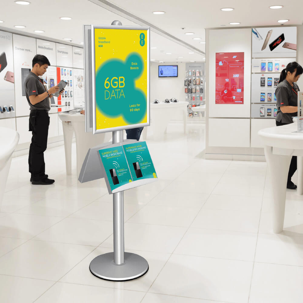 Brochure and poster display stand