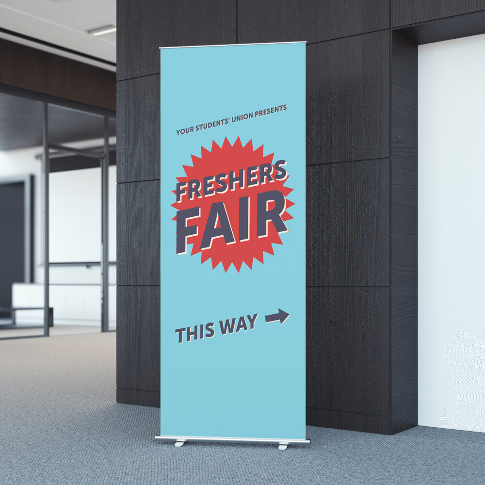 Budget roller banner