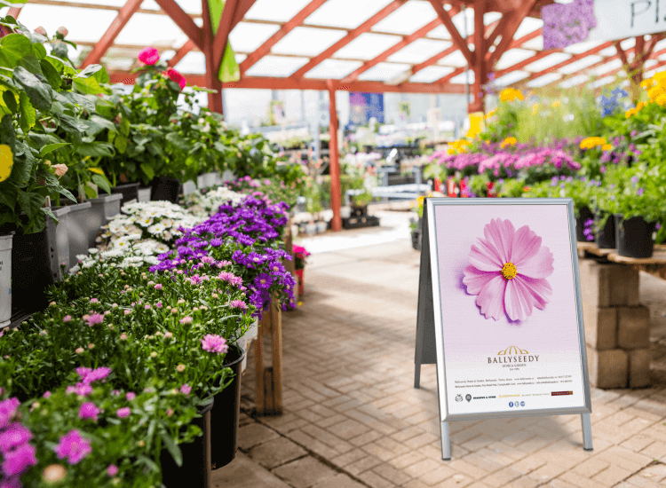 Garden centre A board