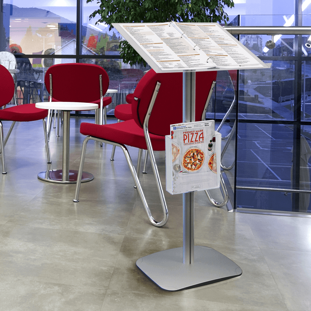 Menu Stand with Leaflet Holder