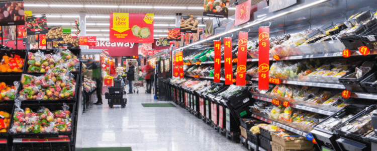 Supermarket display guide