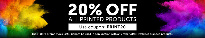 20% off printed products with code PRINT20