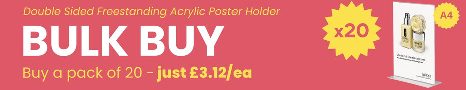 Bulk buy Portrait A4 Poster Holder