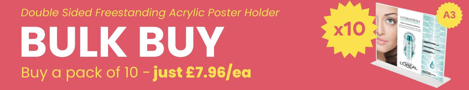 Bulk buy landscape A3 Poster Holder