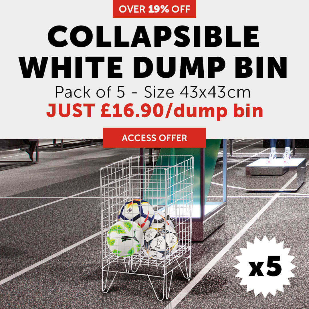 19% off collapsible white dump bin