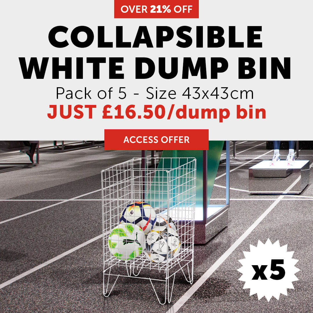 21% off collapsible white dump bin