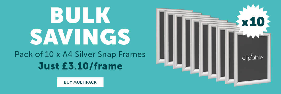 Bulk buy silver snap frames