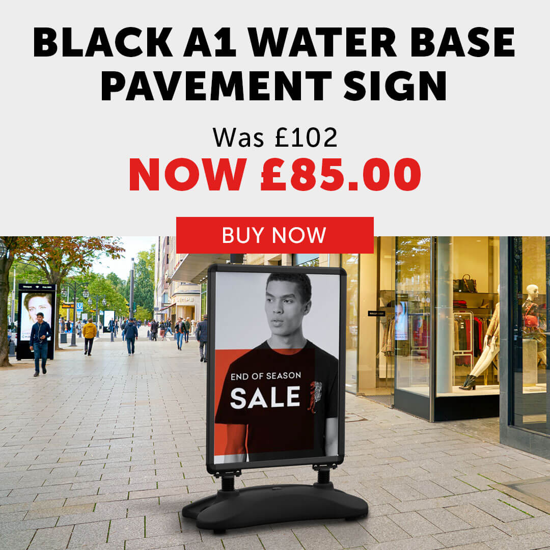 25% off Black A1 Pavement Signs