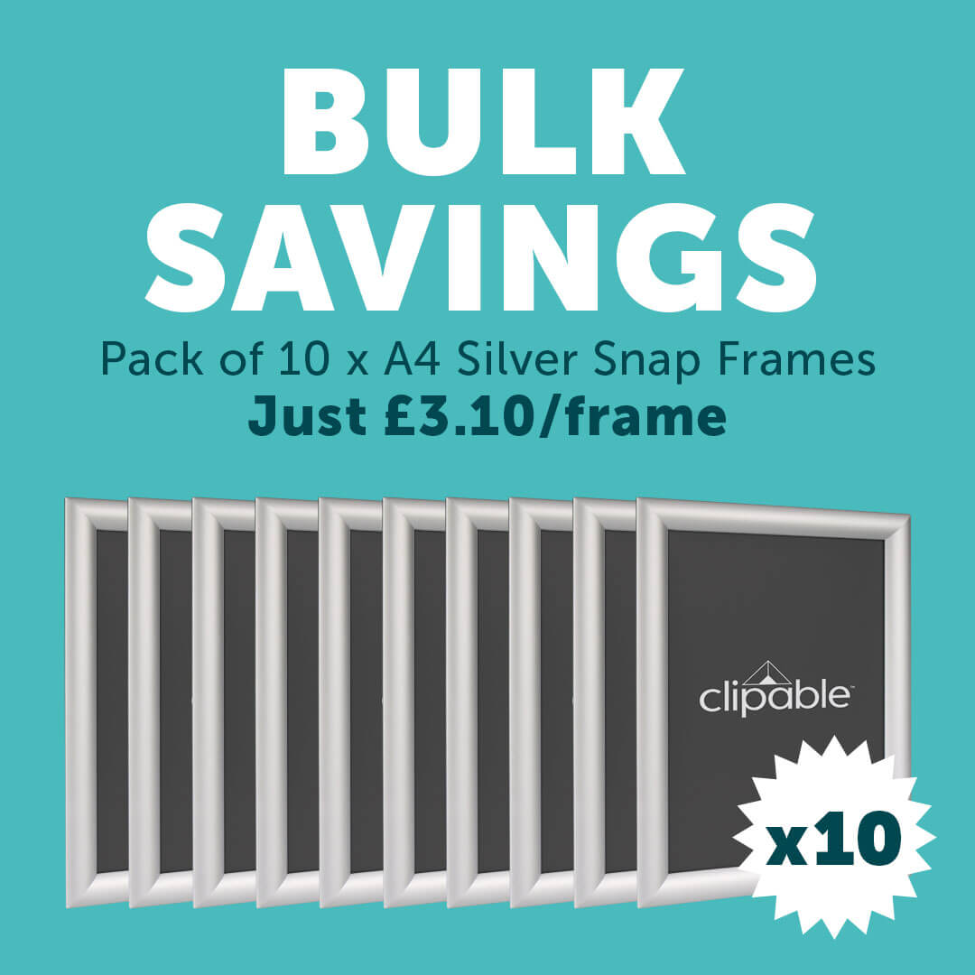 Bulk buy silver snap frames