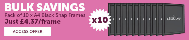 10 pack deal on black snap frames